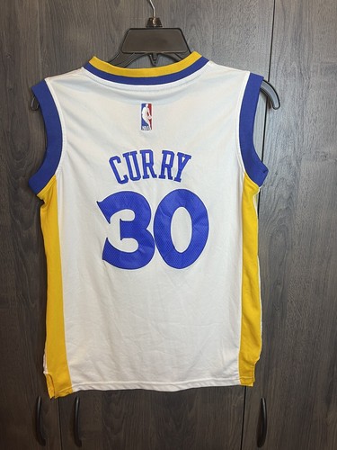 Adidas NBA Golden State Warriors Stephen Curry maglia bianca giocatore swing adulto S - Foto 5 di 7