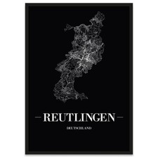 JUNIWORDS Stadtposter, Reutlingen, Schwarz, K...