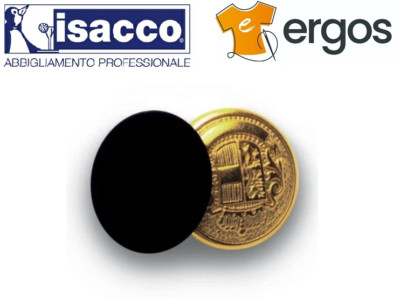 Isaac TWIN BUTTONS Gold and Black 4 Piece Pack Waiter Barista Work