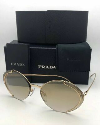 PRADA Sunglasses CONCEPTUAL SPR 60U 5AK-2G2 Gold w/ Brown Gradient Gold Mirror
