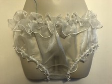 Sheer white Organza Sissy Panties Frills French nickers for men 40? Waist