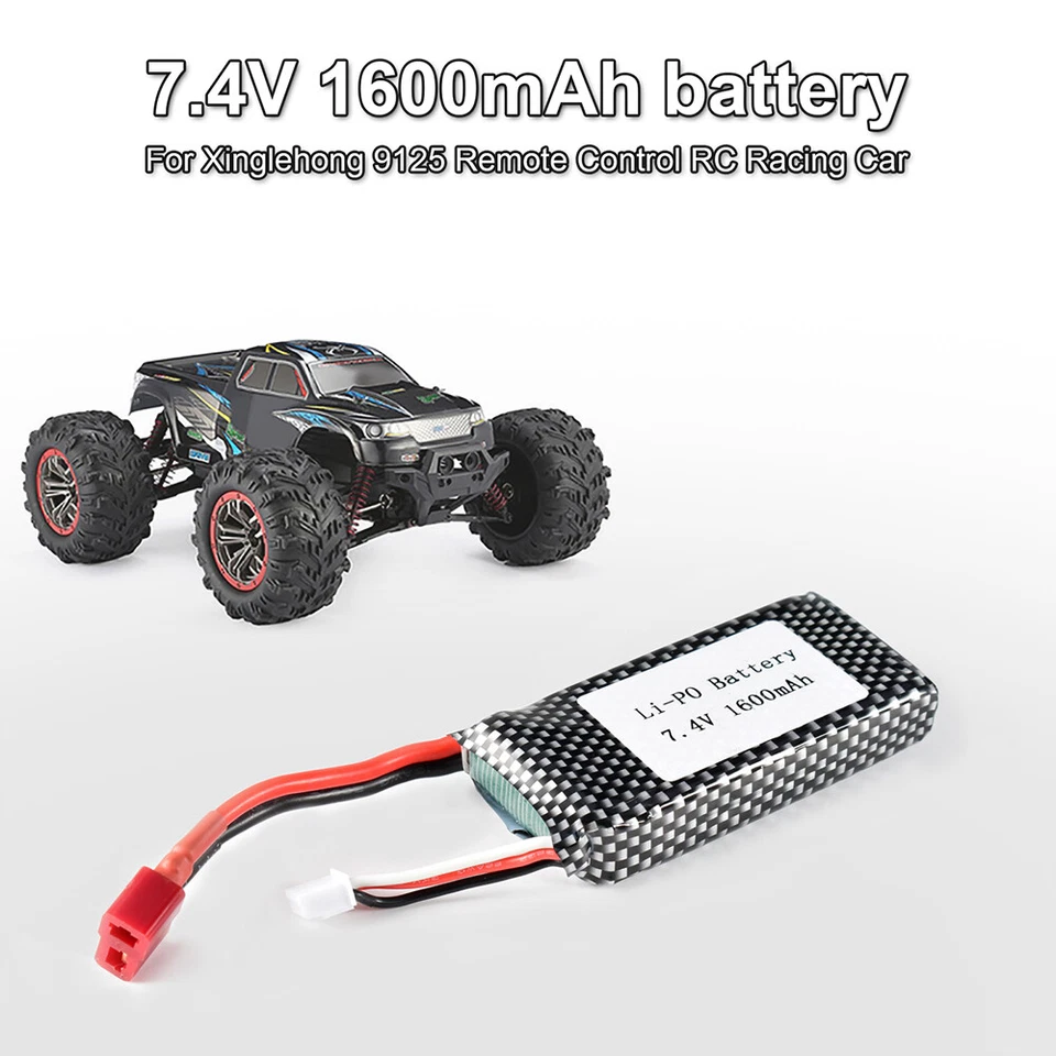 7.4V 1600mAh Lipo Battery 1:10 Scale RC Cars Quadcopter for XLH 9125 Buggy Car - Image 3 of 4