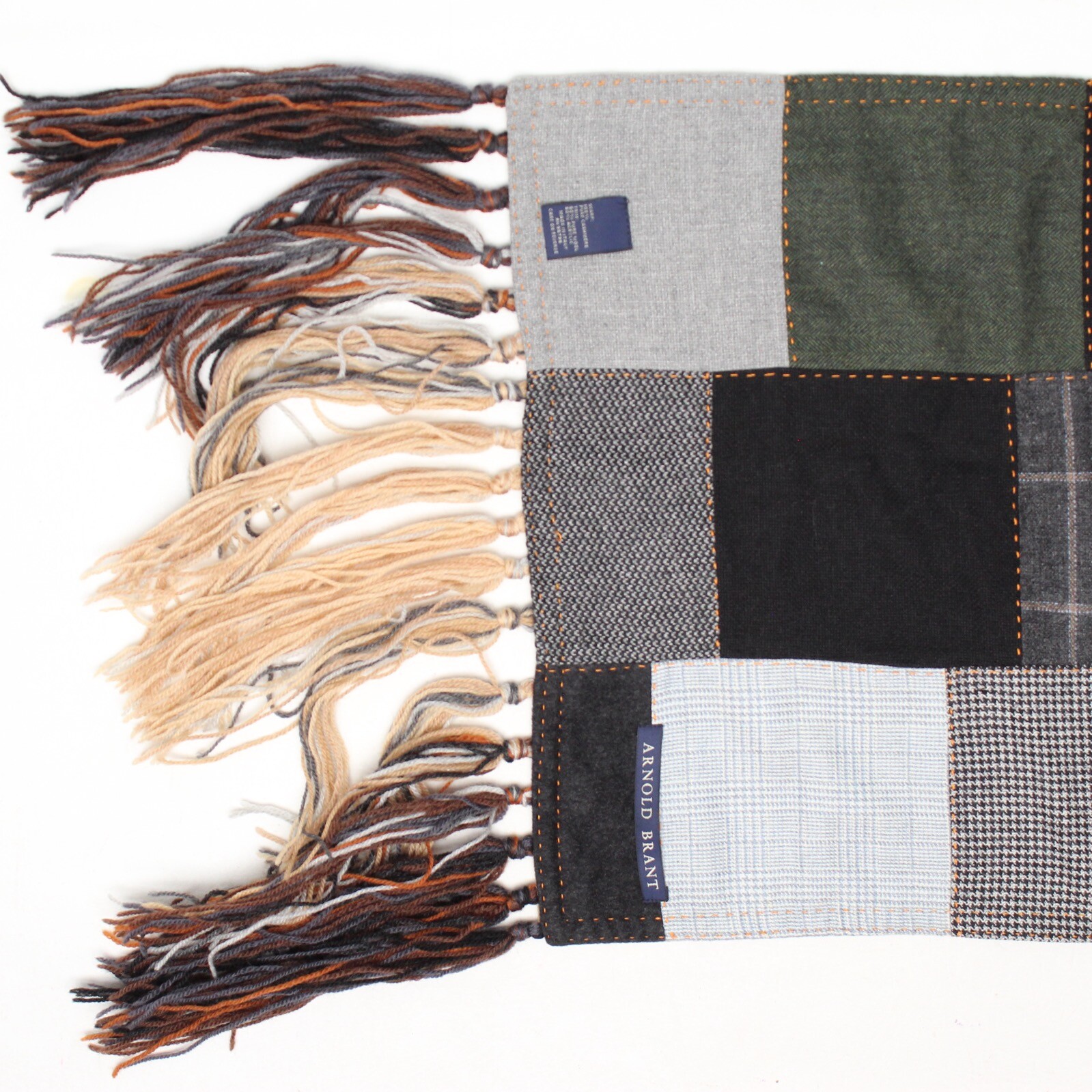 Arnold Brant Reversible Cashmere Patchwork Scarf … - image 6