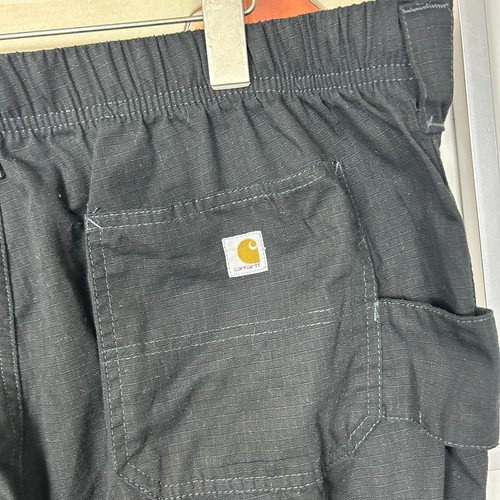 Vintage Y2K Carhartt Ripstop Cargo Pants Size XL Black - Picture 4 of 8