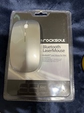 NEW Rocksoul MS-102SSBT Bluetooth Laser Mouse for MAC, Silver