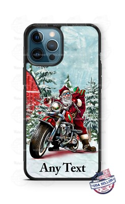 Christmas Motorcycle Santa Claus Winter Personalized Phone Case Cover Cute Gift