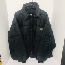 Vintage Cat Caterpillar Diesel Puffer Jacket Coat Mens 2XL 3XL Made In USA