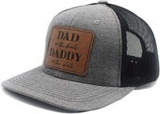 Daddy to Be Dad in The Street Sheets Hat One Size, Gray Black