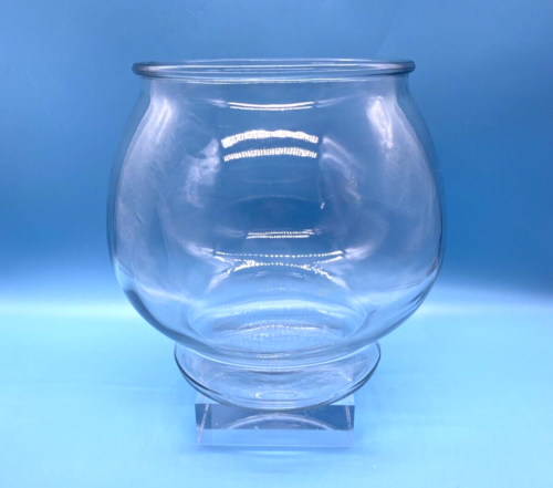 Anchor Hocking Footed Fishbowl 8” Tall 24" Round 6" Mouth Opening Clear Glass - Picture 1 of 13