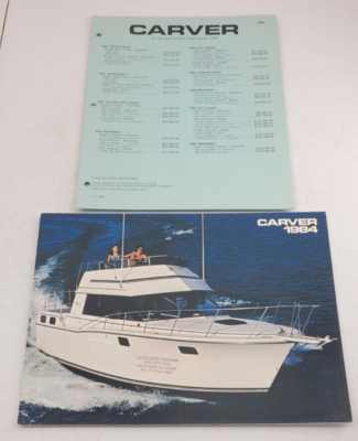 Vintage 1984 Carver Yacht Sales Brochure Mariner Aft Cabin