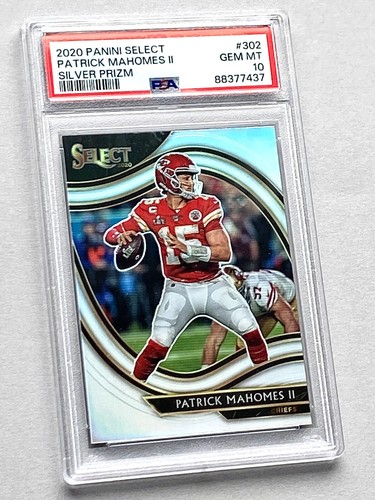 2020 SELECT Field Level SILVER Prizm PATRICK MAHOMES #302 KC Chiefs PSA 10