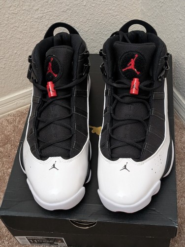 Nike Air Jordan 6 Rings Shoes Black University Red White Men’s Size 11m