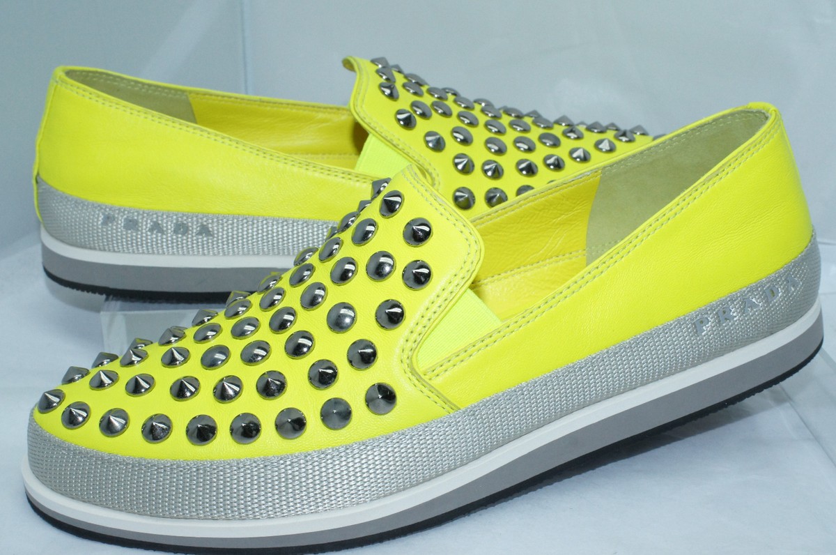 靴 prada sports flat shoes New Prada Women's Shoes Flats Size 39.5 Nappa Sport Yellow