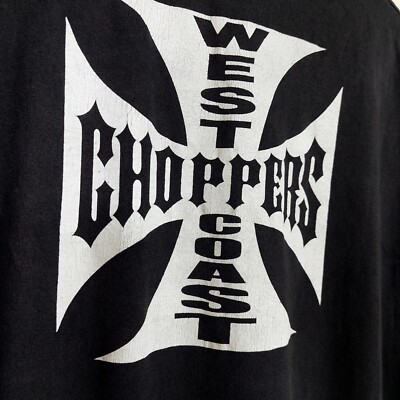 Vintage Y2K West Coast Choppers T-shirt 90s Big Logo Double Sided