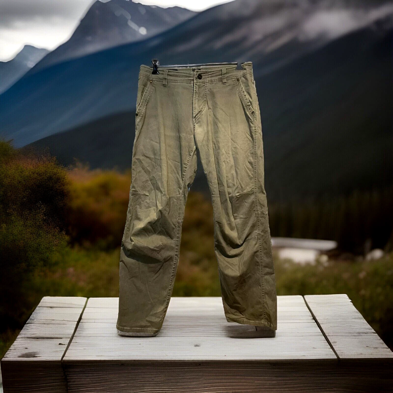 KUHL Pants Men's 34x32 Beige Crag Series Born in the Mountains Hiking Camping