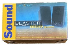 Creative Sound Blaster SBS250 Computer Stereo Speakers with Power Adapter