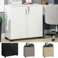 2-Tier Locking Filing Cabinet Office Storage Cabinet with Keys