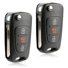 2 Remote Key Fob Flip 3-button Replacement For 2012-2013 Kia Rio Tq8-rke-3f02