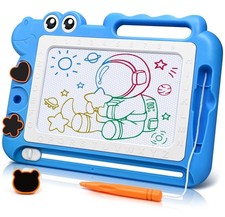 AiTuiTui Magnetic Drawing Board 11.5"L x 8.7"W x 0.79"H, Dinosaur Blue