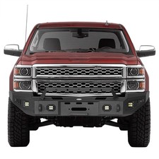 Bull Bar Front Bumper W Winch Plate Light For 2014-2015 Chevy Silverado 1500 Bull Bar Front Bumper W Winch Plate Light For 2014-2015 Chevy Silverado 1500