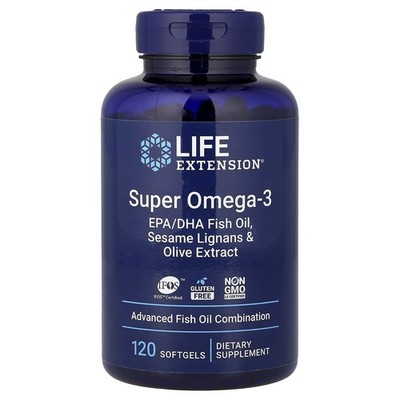 Life Extension, Super Omega-3 EPA/DHA, Sesam-Lignane, Olivenextrakt, 120 Softgel