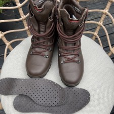 ALTBERG DEFENDER HIGH LEG-BROWN LEATHER MADE IN ENGLAND BOOTS SIZE 7 LADIES