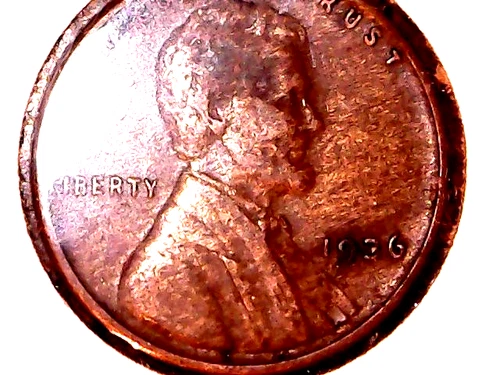 1936 LINCOLN WHEAT-BACK PENNY - GRADES "VERY FINE"