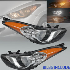 Pair Wbulbs For 2011 2012 2013 Hyundai Elantra Halogen Headlights Headlamps