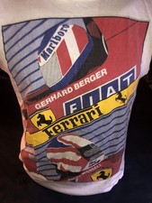 Vintage F1 Gerhard Berger Nigel Mansell Ferrari FIAT cut off sleeveless T-shirt