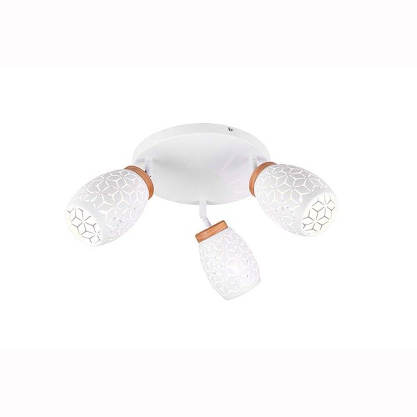 Deckenleuchte Deckenlampe Wohnzimmerlampe Metall Weiß E14 Drehbar H 27 Cm-image