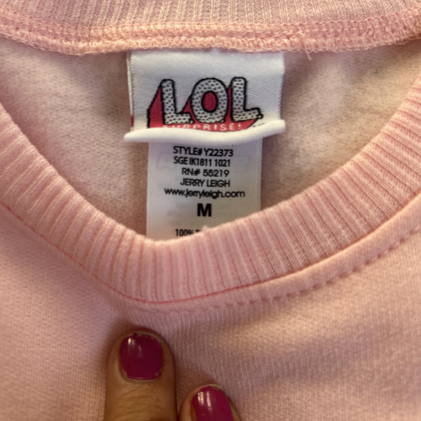LOL Surprise! sweater for girl color pink size M (7/8)
