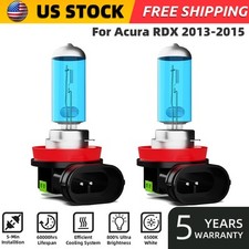 For Acura RDX 2013-2015 H11 Halogen Headlight Bulbs High/Low Beam Bright 6000k