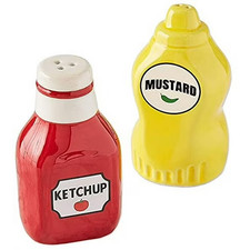 Ketchup and Mustard Salt  Pepper Shakers