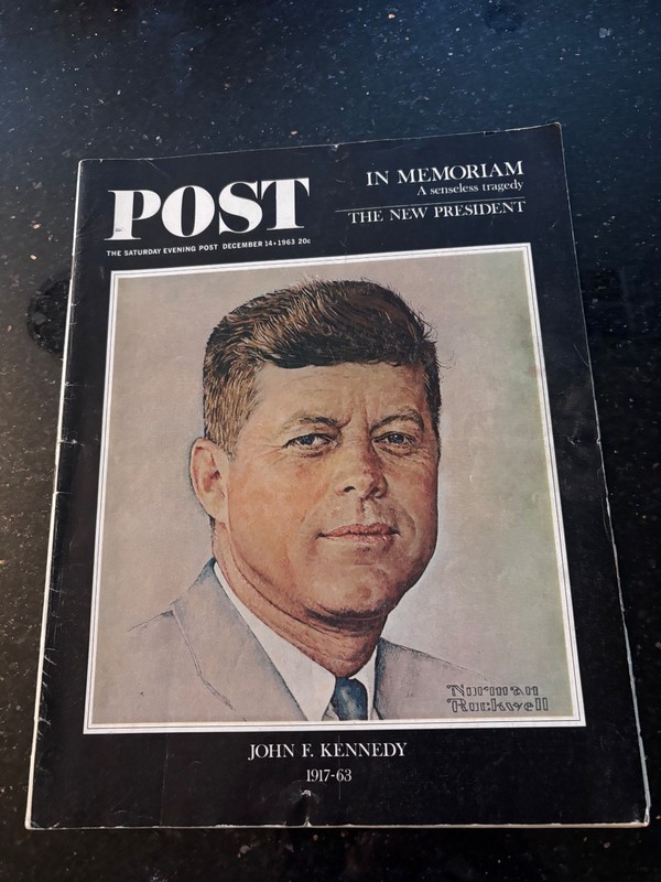 Vintage Saturday Evening Post December 1963 JFK In Memoriam-VG