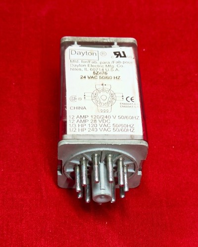 DAYTON 5Z476 RELAY 24V 50/60 Hz - Tested Working