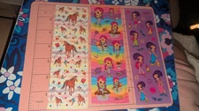 Vintage Lisa Frank Stickers Girls Horses Lot 3 Strips Sheets READ