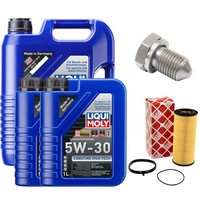 MotoröL Filter Set 5W-30 Liqui Moly 7 Liter + Schraube FüR Audi A6 A4 A8 2.4 3.2