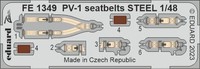 Eduard Accessories FE1349 - 1:48 PV-1 Seatbelts Steel 48 Academy - Neu
