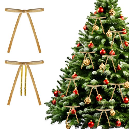 Velvet Bows for Christmas Tree, 24 Pcs Small Velvet Bows for Christmas ...