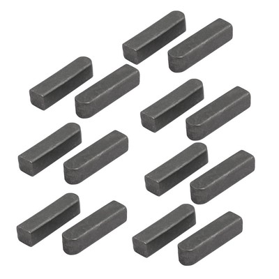 uxcell  16mmx4mmx4mm Carbon Steel Key Stock Keystock Gray 14pcs 