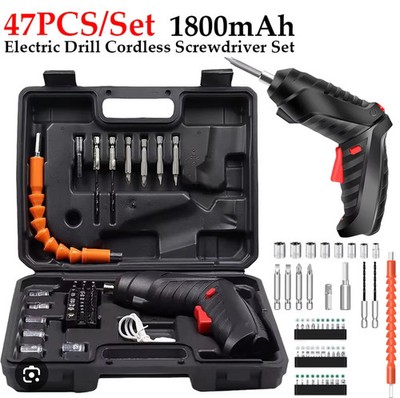 Mini Akkuschrauber Multischrauber Set Klein Akku-Bohrschrauber Bohrmaschine 4.2V