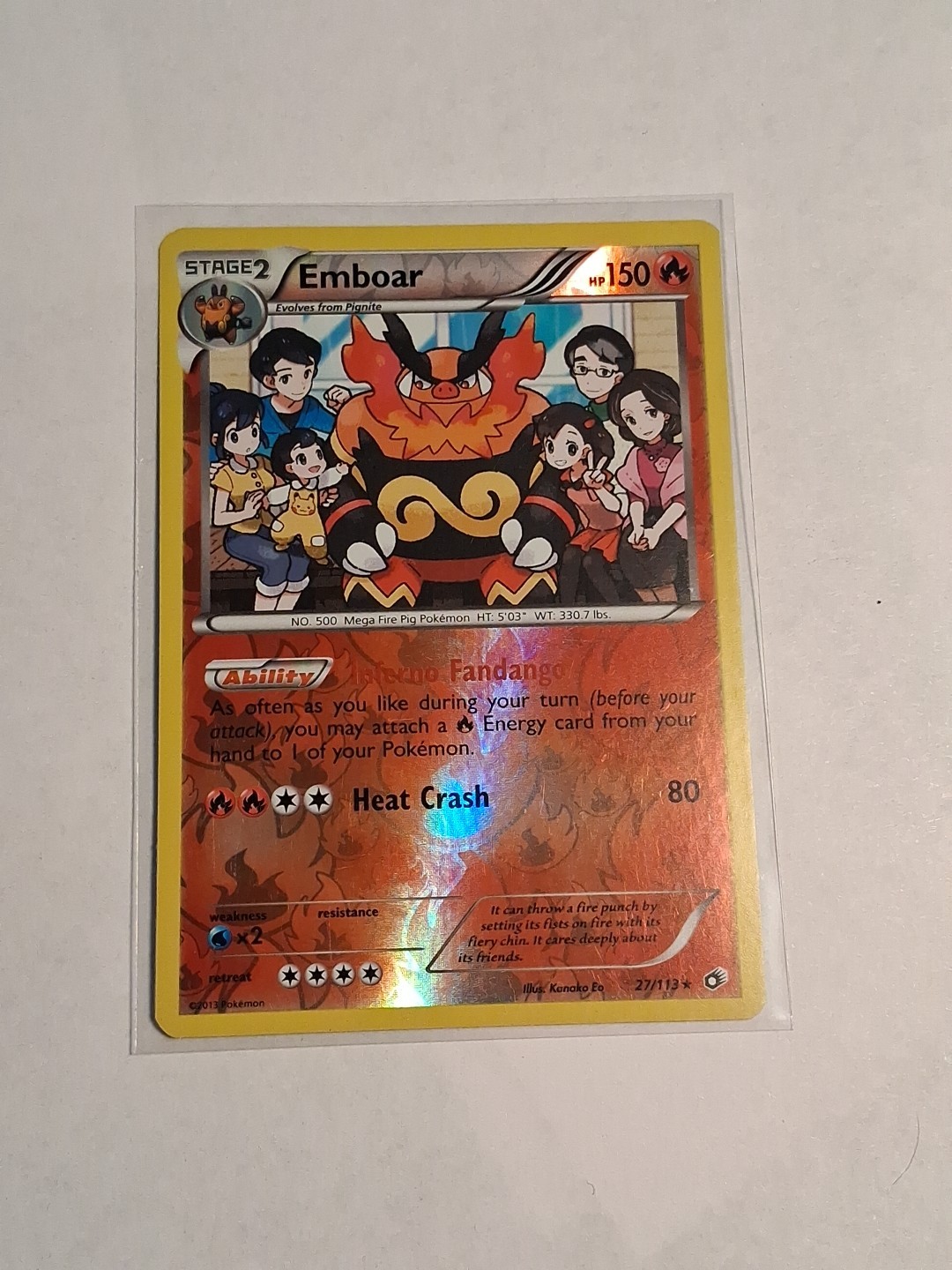 Pokemon TCG Emboar Legendary Treasures 27/113 Lightly Played Reverse Holofoil