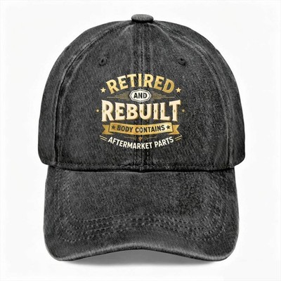 Unisex Retired and Rebuilt Aftermarket Parts Dad Hat Vintage Washed Baseball Cap