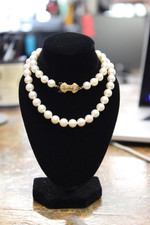 Vintage 14K 585 Yellow Gold MIKIMOTO Blue Lagoon Pearl Necklace 18” 6-7mm