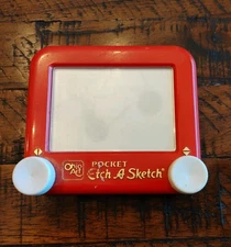 Ohio Art Pocket Etch A Sketch Toy 4 in. x 3.75 in. Tested And Works Mini Magnet