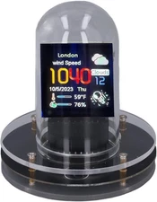 Nixie Tube Clock Full Color IPS LCD Screen Display Electronic RGB Digital 