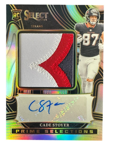 2024 Panini Select Silver Prizm /99 Cade Stover Auto RC RPA Tri Color Patch