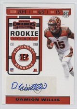 2019 Panini Contenders Rookie Ticket Damion Willis #166 Auto 00y3