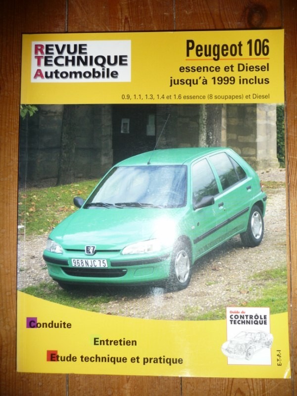 Revue technique Peugeot 106 etat neuf livre de bord avec schémas électriques d'origine