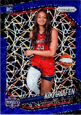 Kiki Iriafen 2025 WNBA Prizm Blue Laser Variation Rookie Card #149 - Mystics